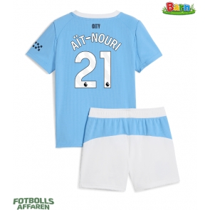 Manchester City Rayan Ait-Nouri #21 Hemmaställ Barn 2025-26 Kortärmad (+ Korta byxor)